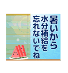 夏のスタンプ 暑中見舞い/大人のきづかい（個別スタンプ：25）