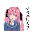 げんきな女子高生★放課後トーク（個別スタンプ：4）