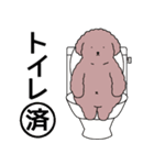 中年太りのトイプードル6【家族連絡用】（個別スタンプ：34）