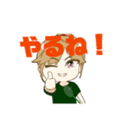 動く！ バドミントン部の羽音美さん（個別スタンプ：5）