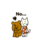 くまちゃんベストフレンドねこちゃん（個別スタンプ：2）
