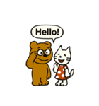 くまちゃんベストフレンドねこちゃん（個別スタンプ：11）