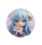 制服みなみちゃんカプセルトイ(丸型)（個別スタンプ：2）