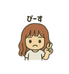 【しんぷる】おんなのこイラスト②（個別スタンプ：19）