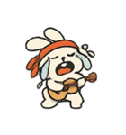 草原ロックうさぎショー（個別スタンプ：5）