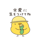 へんてこなヒヨコの防災スタンプ（個別スタンプ：21）
