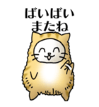 猫頭巾01（茶白）（個別スタンプ：39）