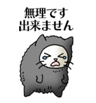 猫頭巾01（黒猫）（個別スタンプ：25）