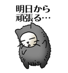 猫頭巾01（黒猫）（個別スタンプ：32）