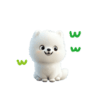 もふもふキュートな白わんこ（個別スタンプ：15）