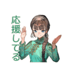 アオザイ女子の丁寧なお返事（個別スタンプ：27）