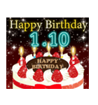 1月上旬❤️日付入り❤️誕生日おめでとう❣️（個別スタンプ：10）