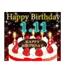 1月上旬❤️日付入り❤️誕生日おめでとう❣️（個別スタンプ：11）