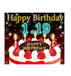 1月下旬❤️日付入り❤️誕生日おめでとう❣️（個別スタンプ：4）
