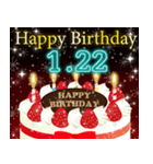 1月下旬❤️日付入り❤️誕生日おめでとう❣️（個別スタンプ：7）