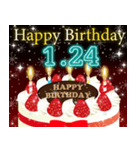 1月下旬❤️日付入り❤️誕生日おめでとう❣️（個別スタンプ：9）