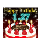 1月下旬❤️日付入り❤️誕生日おめでとう❣️（個別スタンプ：12）
