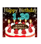 1月下旬❤️日付入り❤️誕生日おめでとう❣️（個別スタンプ：15）