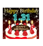 1月下旬❤️日付入り❤️誕生日おめでとう❣️（個別スタンプ：16）