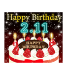 2月上旬❤️日付入り❤️誕生日おめでとう❣️（個別スタンプ：11）
