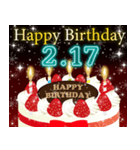 2月下旬❤️日付入り❤️誕生日おめでとう❣️（個別スタンプ：2）