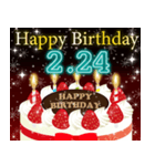 2月下旬❤️日付入り❤️誕生日おめでとう❣️（個別スタンプ：9）