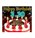 3月下旬❤️日付入❤️誕生日おめでとう❣️（個別スタンプ：15）