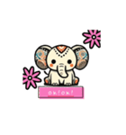 動物好き - かわいい象の瓜瓜ステッカー 03（個別スタンプ：2）
