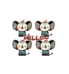 動物好き - かわいい象の瓜瓜ステッカー 03（個別スタンプ：3）