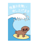 『トイプードル』夏のごあいさつ（個別スタンプ：6）