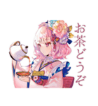 喫茶店員の和ロリ少女♡挨拶編（個別スタンプ：5）