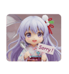 スプーンみなみちゃんカプセルトイ(四角型)（個別スタンプ：2）