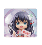 スプーンみなみちゃんカプセルトイ(四角型)（個別スタンプ：5）