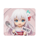 スプーンみなみちゃんカプセルトイ(四角型)（個別スタンプ：6）