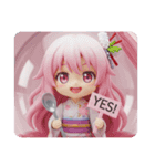 スプーンみなみちゃんカプセルトイ(四角型)（個別スタンプ：7）
