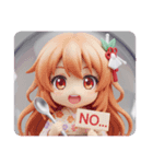 スプーンみなみちゃんカプセルトイ(四角型)（個別スタンプ：8）