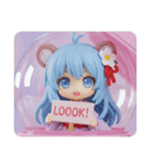 さる耳みなみちゃんカプセルトイ(四角型)（個別スタンプ：4）