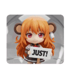 さる耳みなみちゃんカプセルトイ(四角型)（個別スタンプ：6）