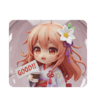 カフェ精霊みなみちゃんカプセルトイ（個別スタンプ：8）