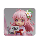 テレワーク精霊みなみちゃんカプセルトイ（個別スタンプ：4）