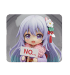 ピンクのファー精霊みなみちゃん（個別スタンプ：6）