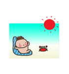 ぽちゃ。ぽちゃ。しろ。夏。（個別スタンプ：38）