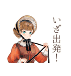 クラシカルレディの乗馬レッスン（個別スタンプ：36）