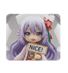 人魚っぽい精霊みなみちゃんカプセルトイ（個別スタンプ：1）