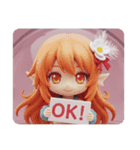 人魚っぽい精霊みなみちゃんカプセルトイ（個別スタンプ：5）