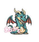 かっこ可愛いドラゴンスタンプ（個別スタンプ：6）