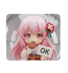 ハンバーグ精霊みなみちゃんカプセルトイ（個別スタンプ：1）