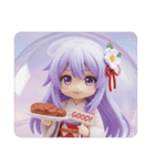 ハンバーグ精霊みなみちゃんカプセルトイ（個別スタンプ：4）
