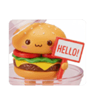 ハンバーガーカプセルトイ(四角型)（個別スタンプ：3）