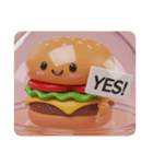 ハンバーガーカプセルトイ(四角型)（個別スタンプ：4）